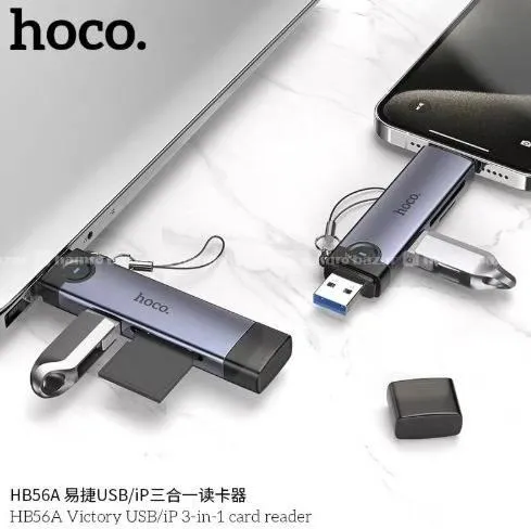 HB56A Victory USB/iP 3-in-1 card reader