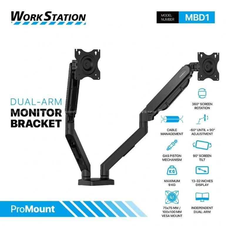 Fantech Monitor Bracket WorkStation ProMount MBD1