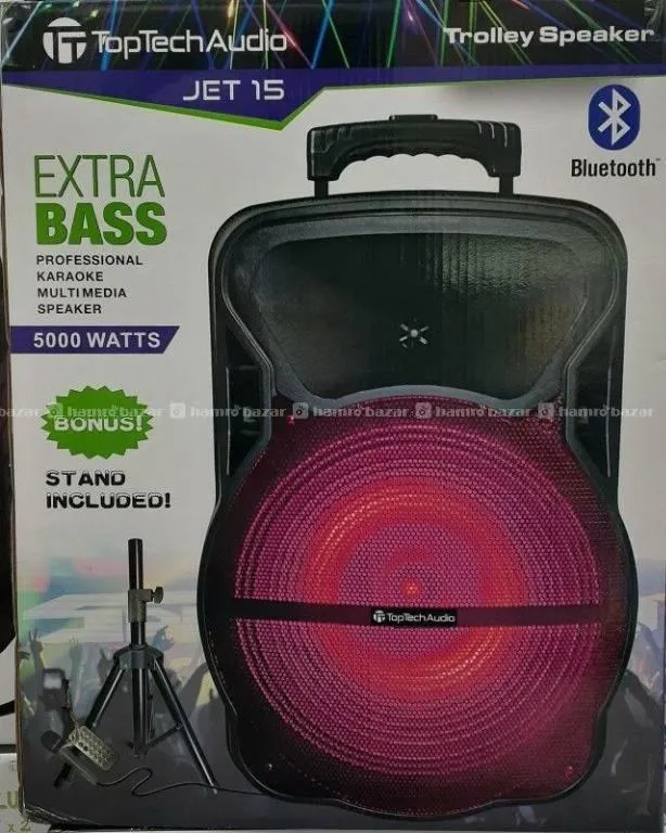 Jet 15 Karaoke Speaker 5000 Watts Extra BASS