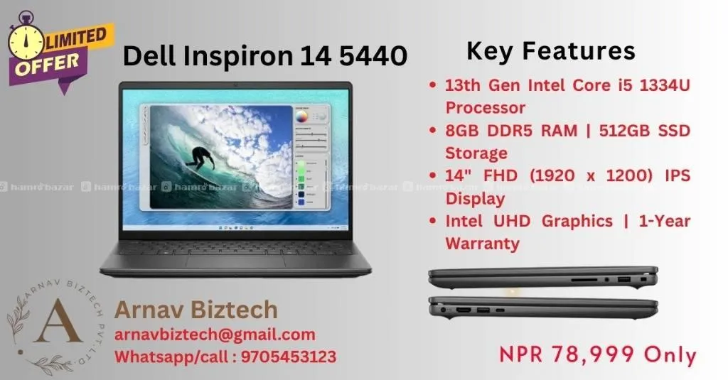 Dell Inspiron 14 5440 (13th Gen Intel 8+512 SSD)