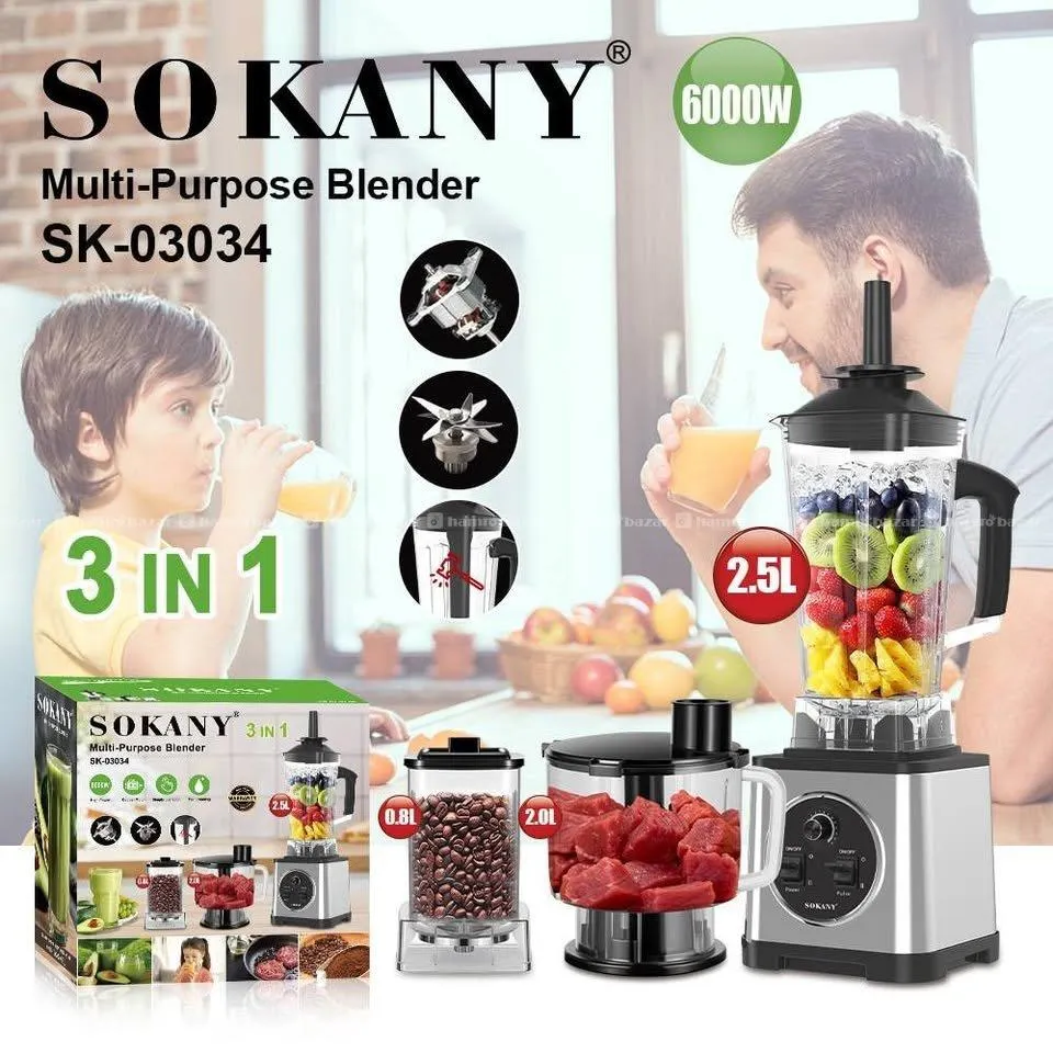 Sokany Multi Purpose Blender 3 in 1 SK -03034