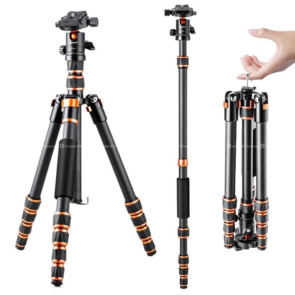 K&F 35cm Lightweight Travel Carbon Fiber Tripod