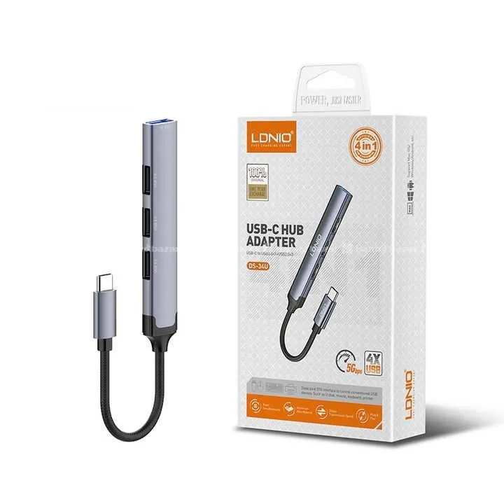 LDNIO DS 34U 4 In 1 Usb C USB Hub