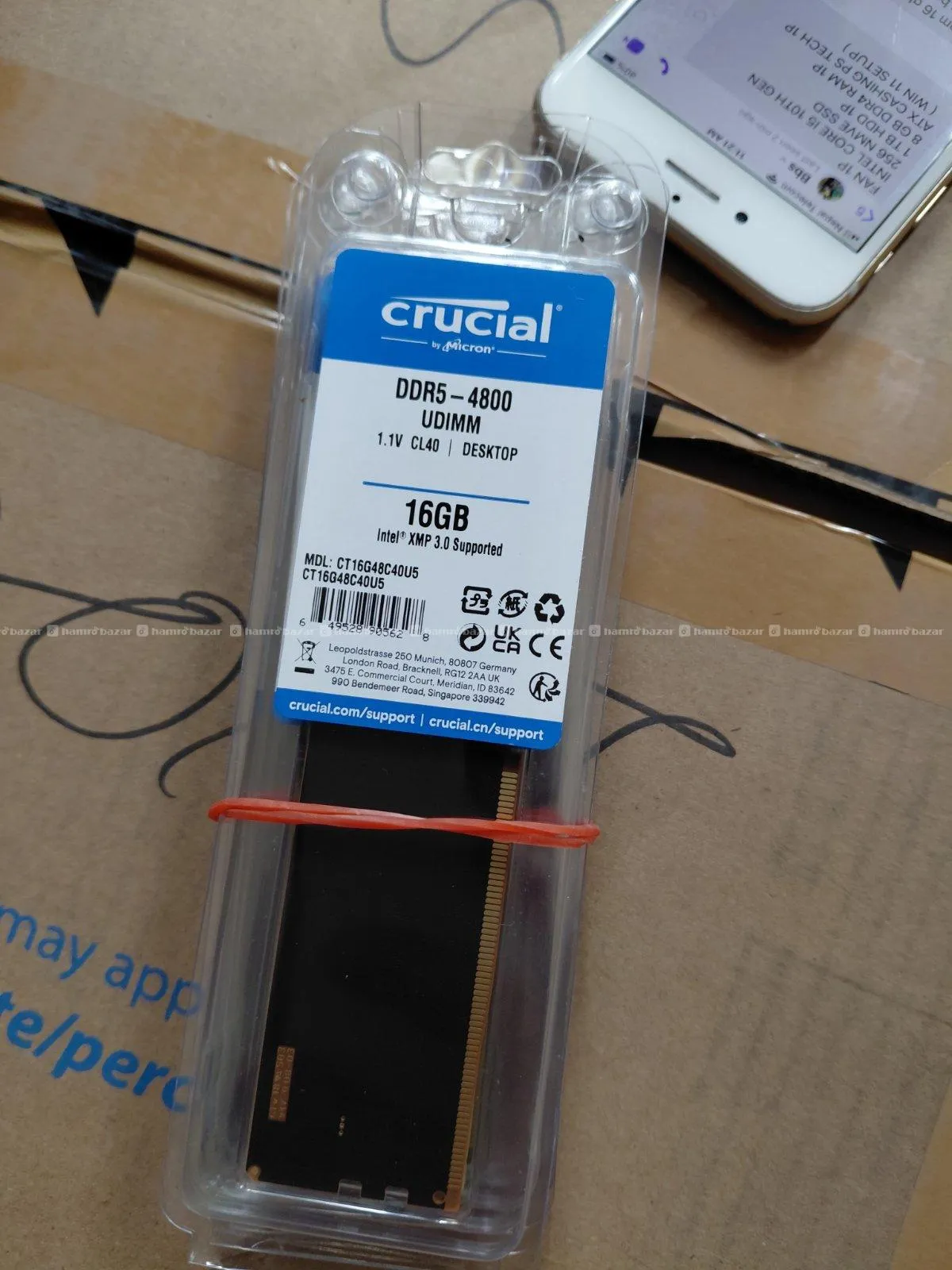16 GB DDR5 RAM 4800MHZ CRUCIAL BRAND NEW