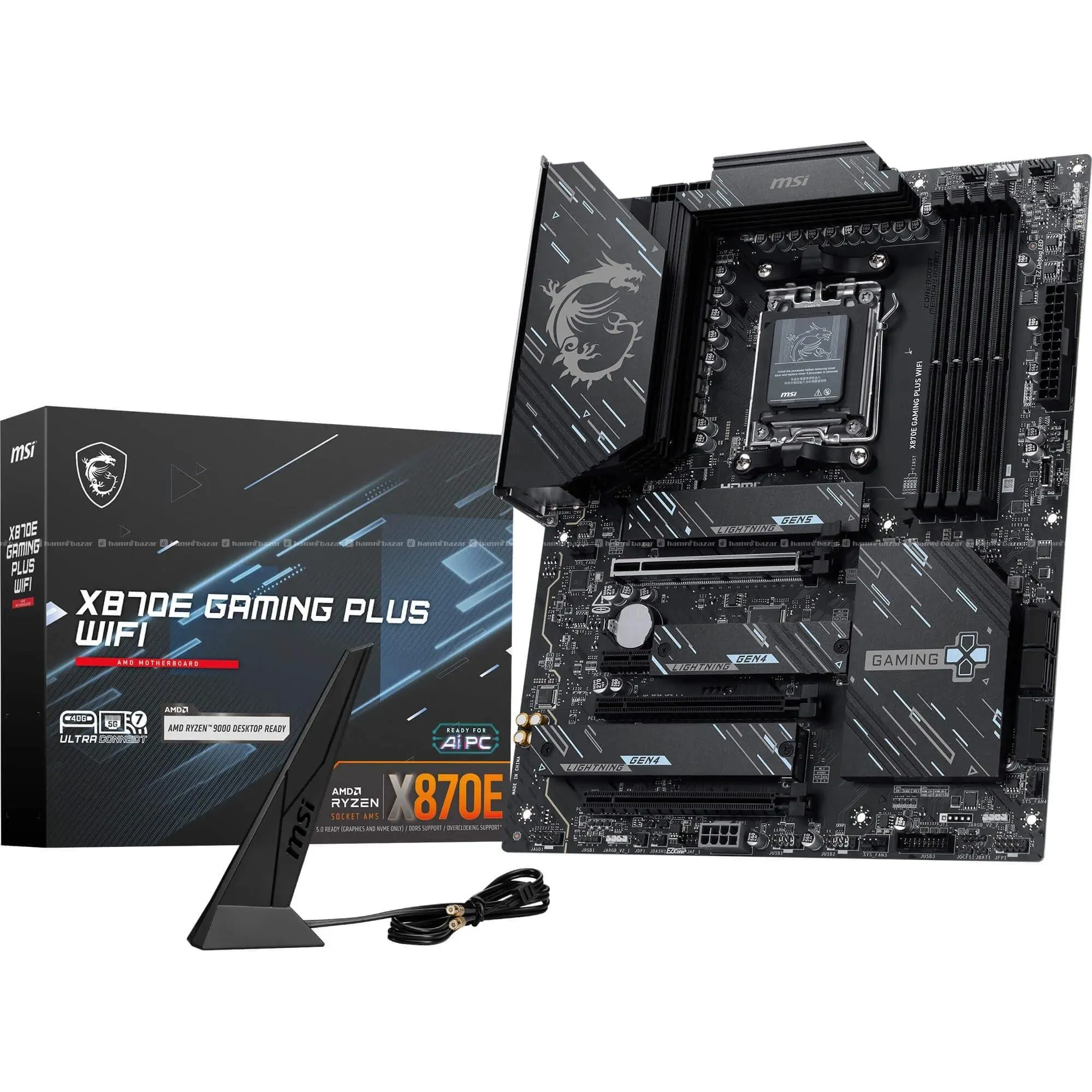 Msi 870e Gaming plus wifi AMD Motherboard am5 DDR5