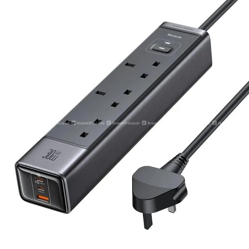 MCDODO CH0600 UK Plug 6-in-1 30W GaN Power Strip