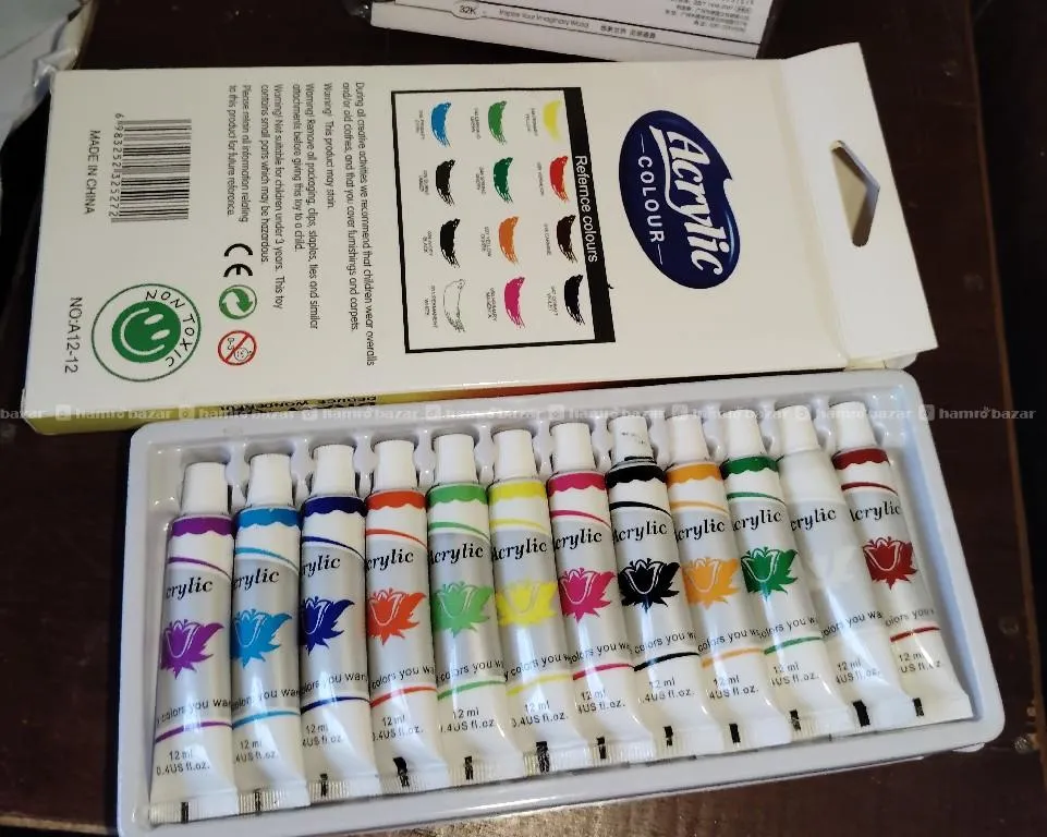 Acrylic painting colour and Sketch book combo
