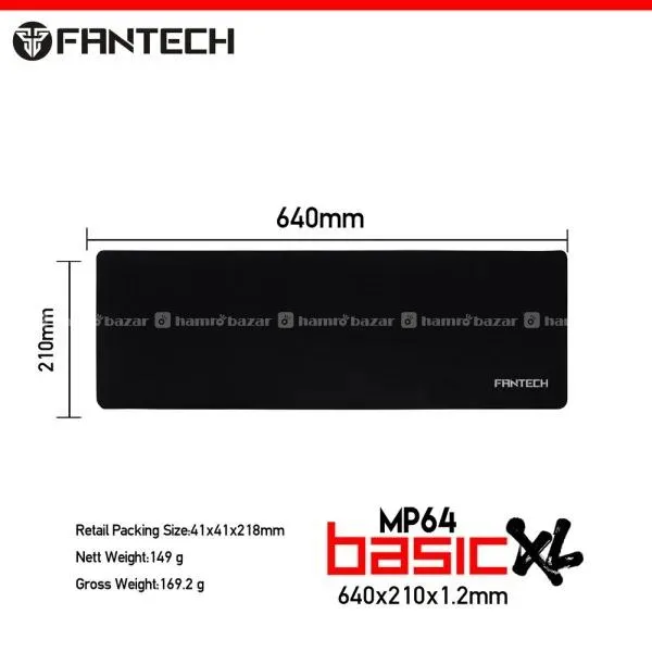 Fantech Mp64 Office Mouse Pad Black 640mm*210mm