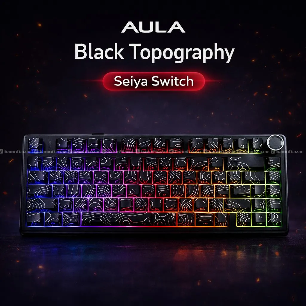 AULA F75 Black & White Topography Seiya Switch