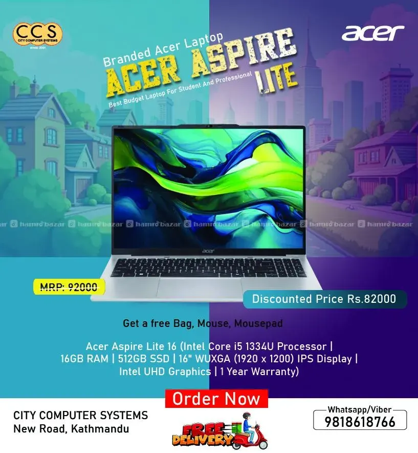 Acer Aspire Lite 16 - 16 GB Ram - 512 SSD -16 FHD
