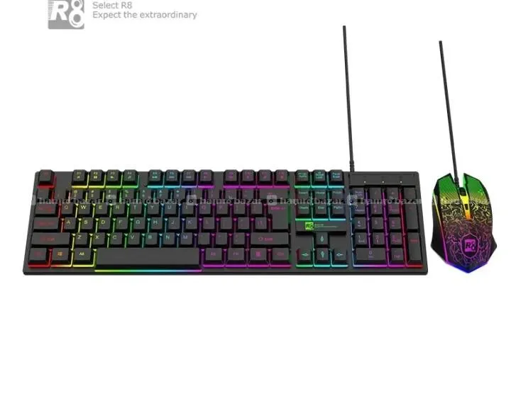 R8 1910 RGB Gaming Keyboard & Mouse Combo (Brand