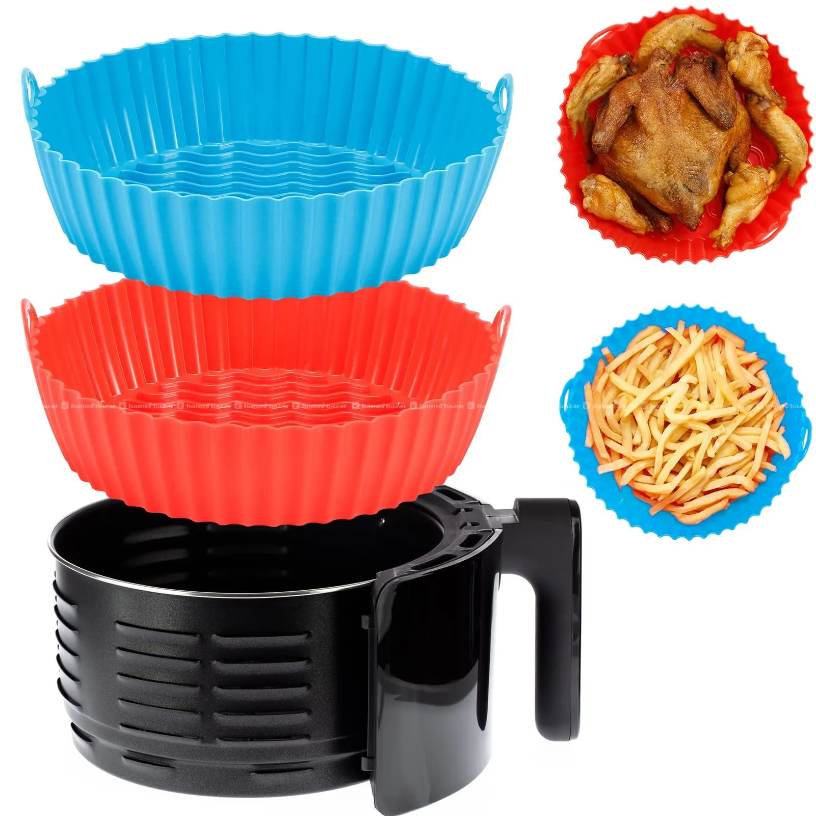 Silicone Air Fryer Liners, 20cm Reusable Air