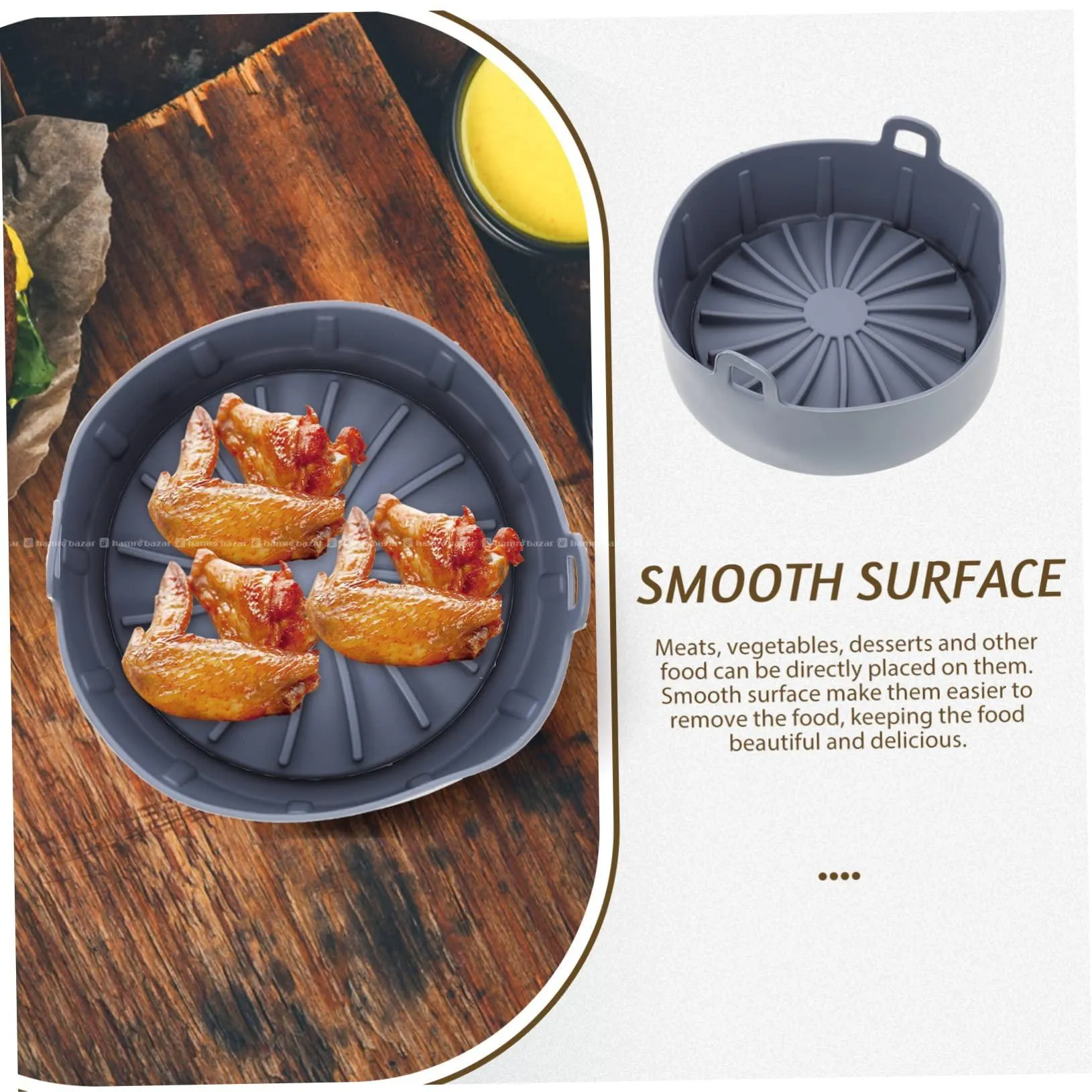 Silicone Air Fryer Liners, 16cm Reusable Air
