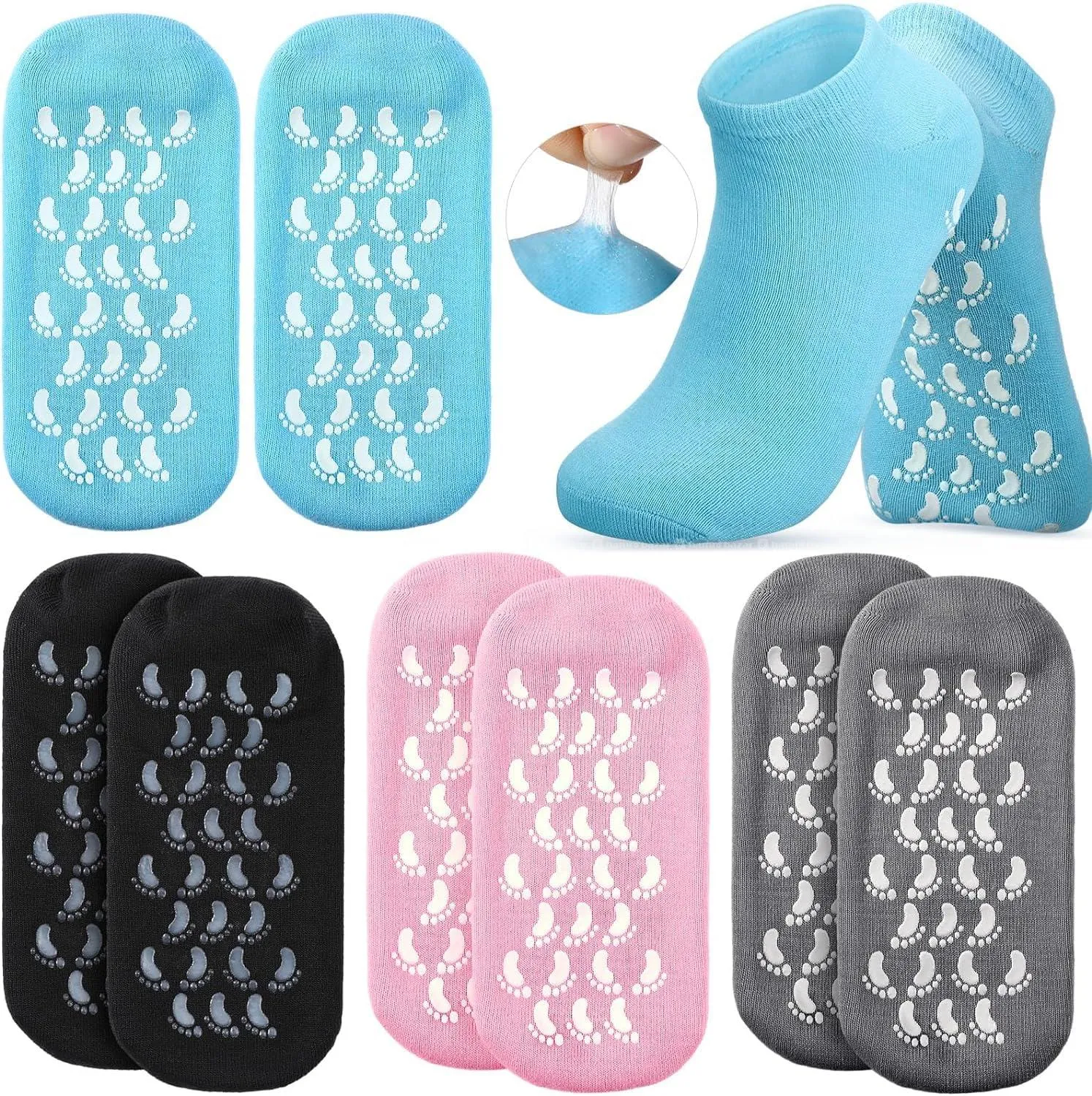 E Mela Moisturizing Silicone Gel Socks 1 pair