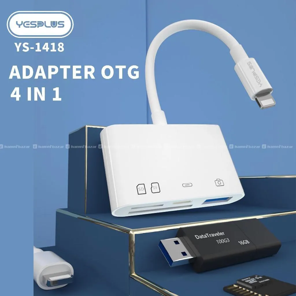 Yesplus YS1418 iP Lightning To OTG Card Reader