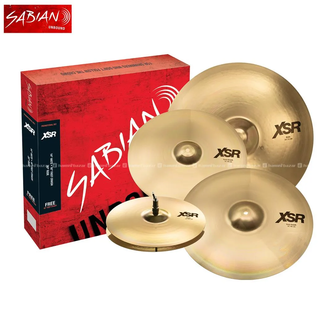 Sabian XSR 4 pcs Drum Cymbal Set