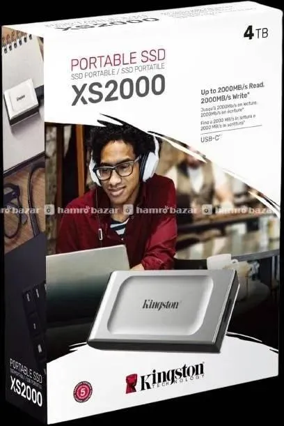 Kingston 4TB XS2000 External SSD up to 2,000 MB/s