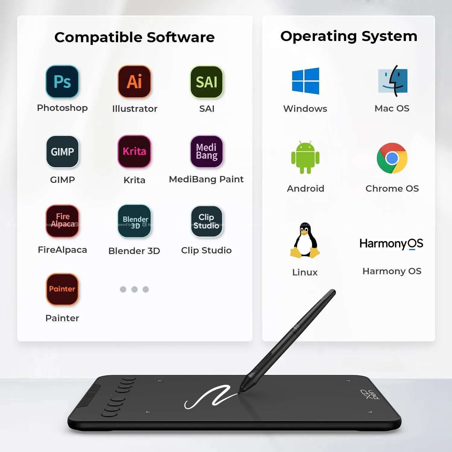 XPPen Updated Deco Mini7 V2 Drawing Tablet