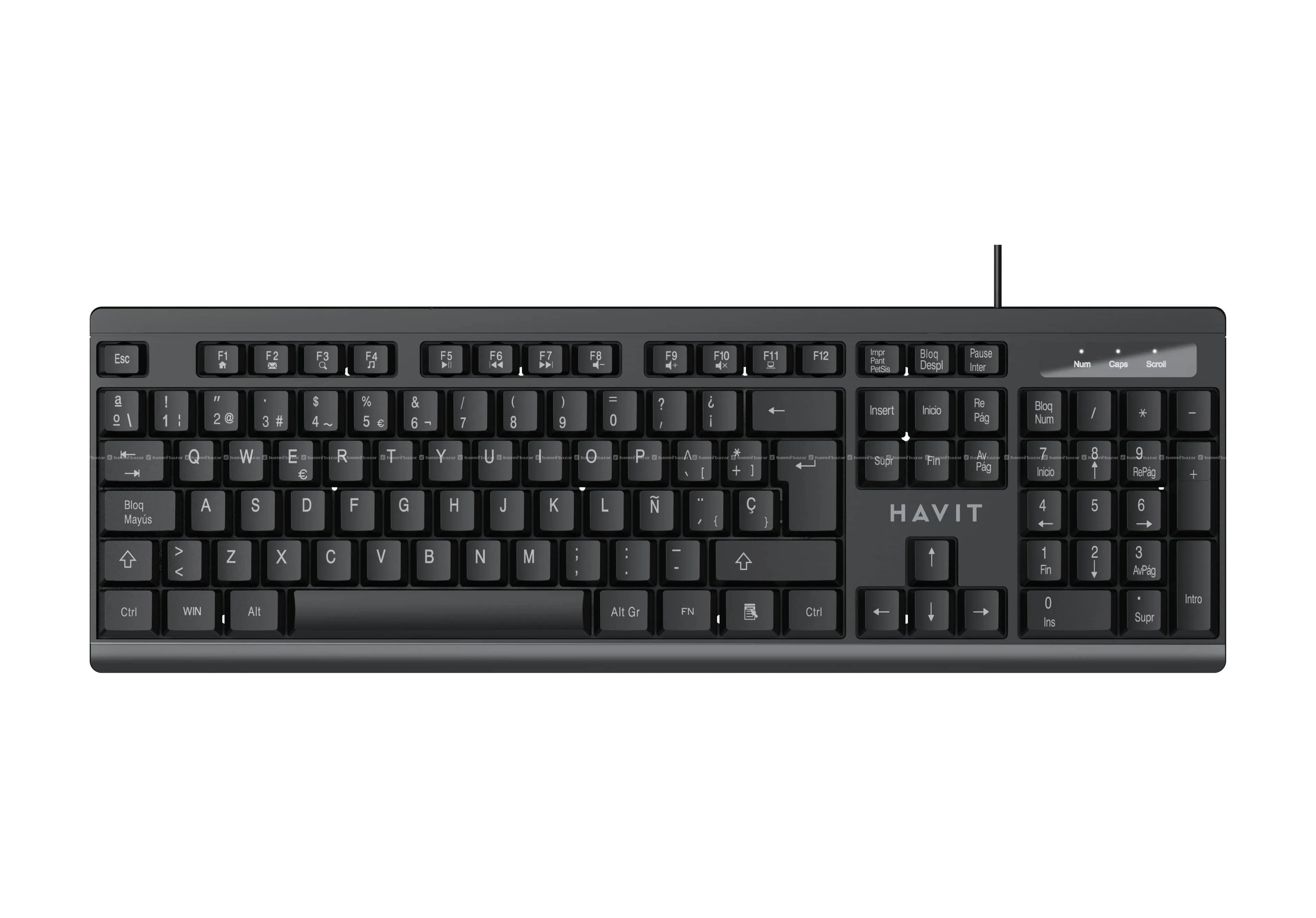 HAVIT KB376 | USB Keyboard | With NumberPad