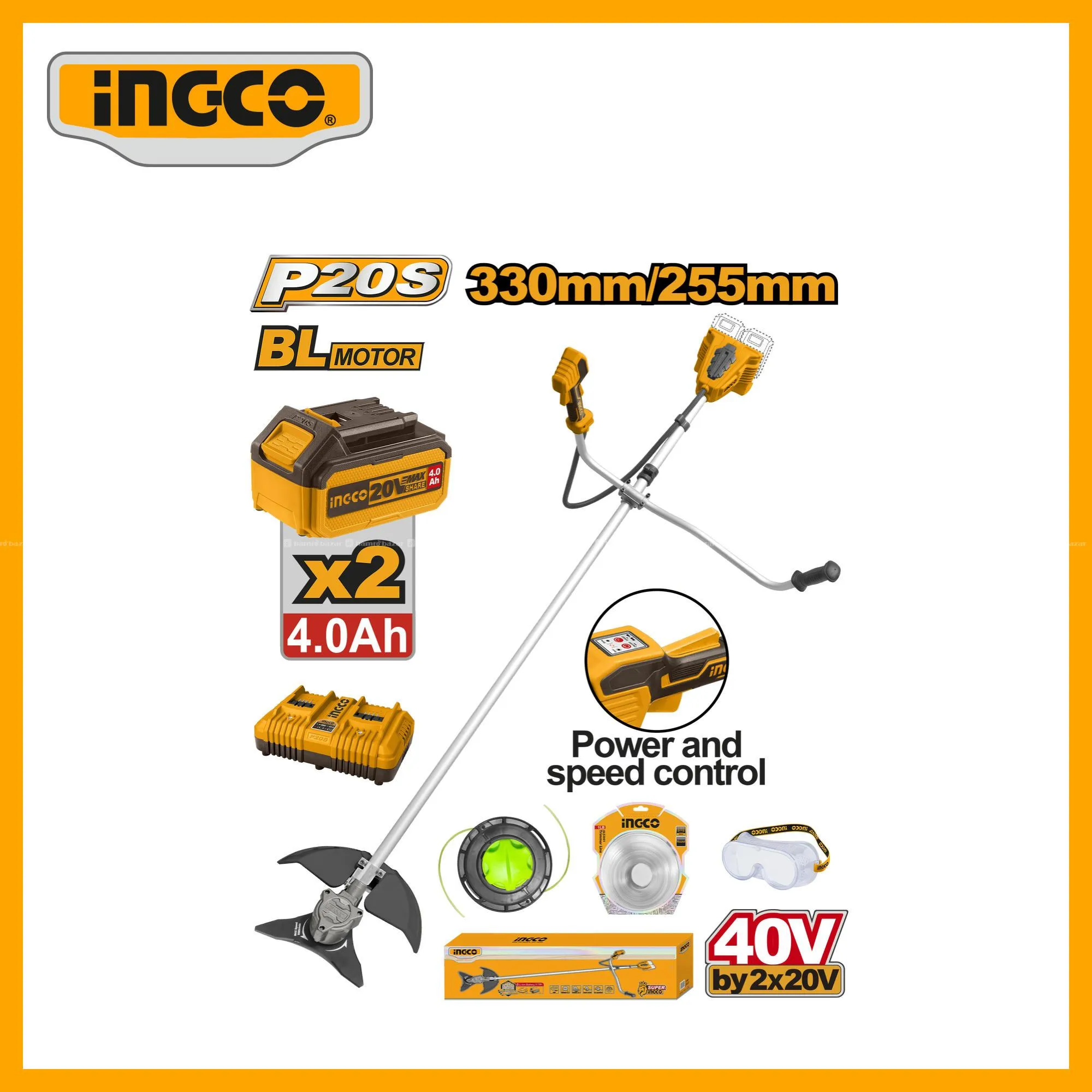 ingco Cordless string trimmer and brush cutter