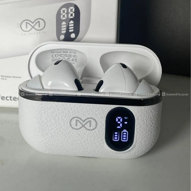 M8 Earbuds With Leather Finish