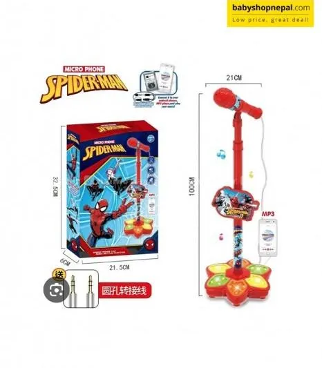 Spiderman microphone with stand