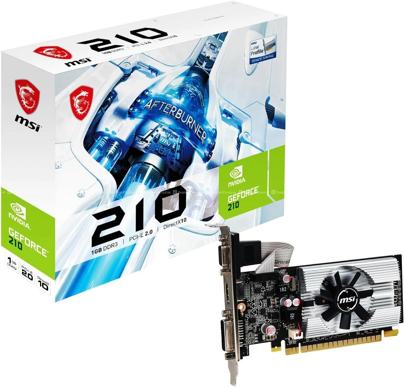 MSI VGA N210-1GD3/LP GT210 1GB DDR3 Graphic Card