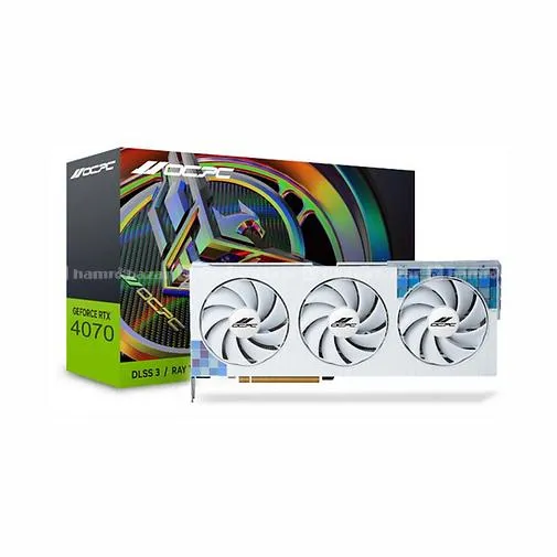 OCPC RTX 4070 12 GB DDR6 GRAPHIC CARD WHITE