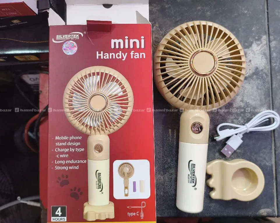 High speed hand fan silvertek usb c rechargeable