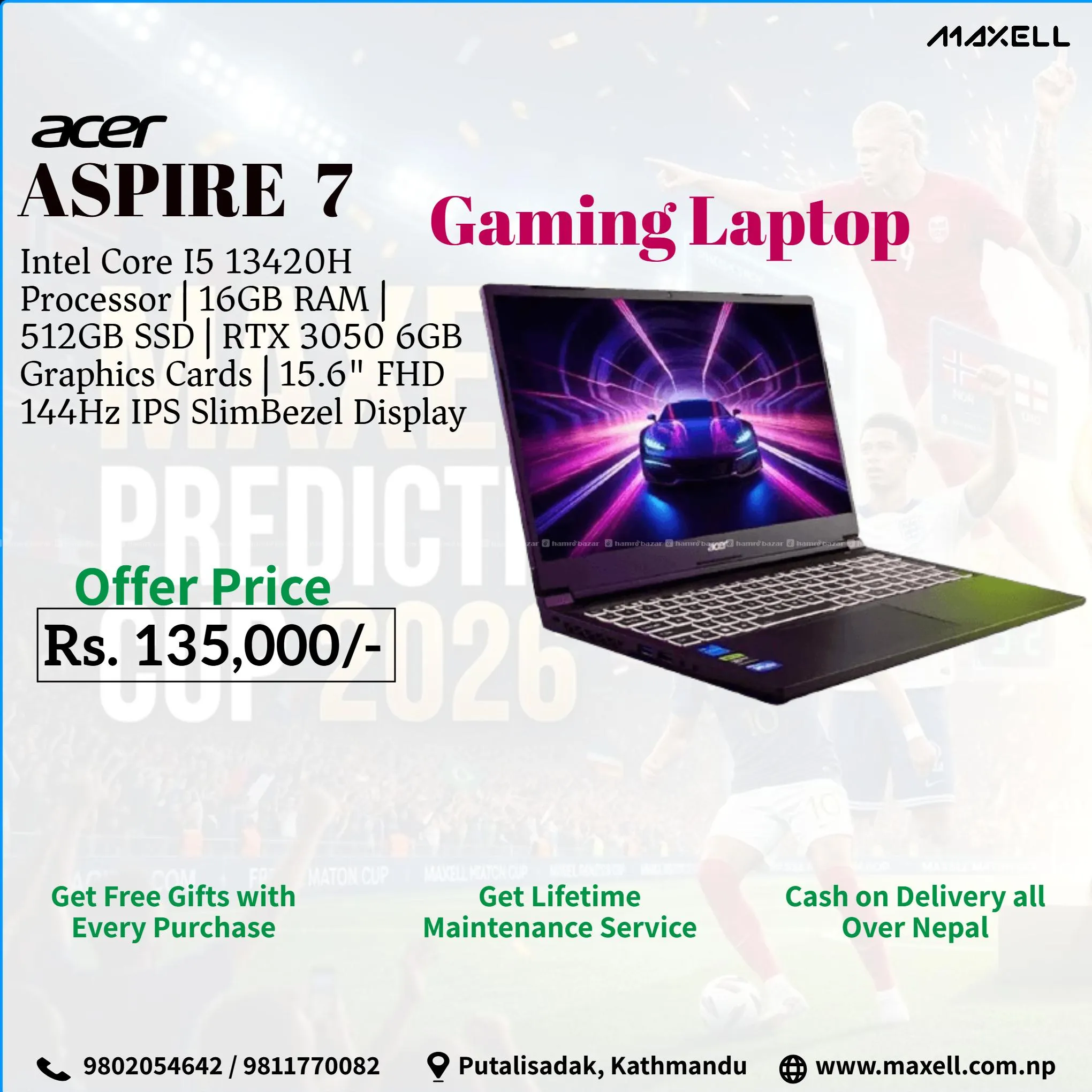 Buy Acer Aspire 7 Gaming Laptop at Maxell