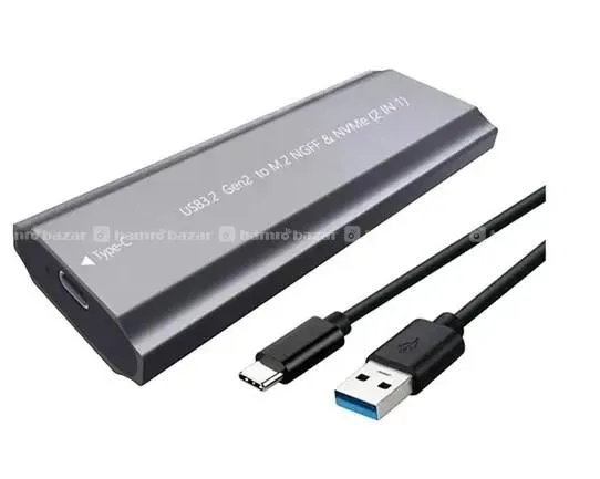 M.2 NVMe & SATA SSD Enclosure NGFF | Type-C External SSD Enclosure | USB 3.2 Gen 2 | 10Gbps Hig