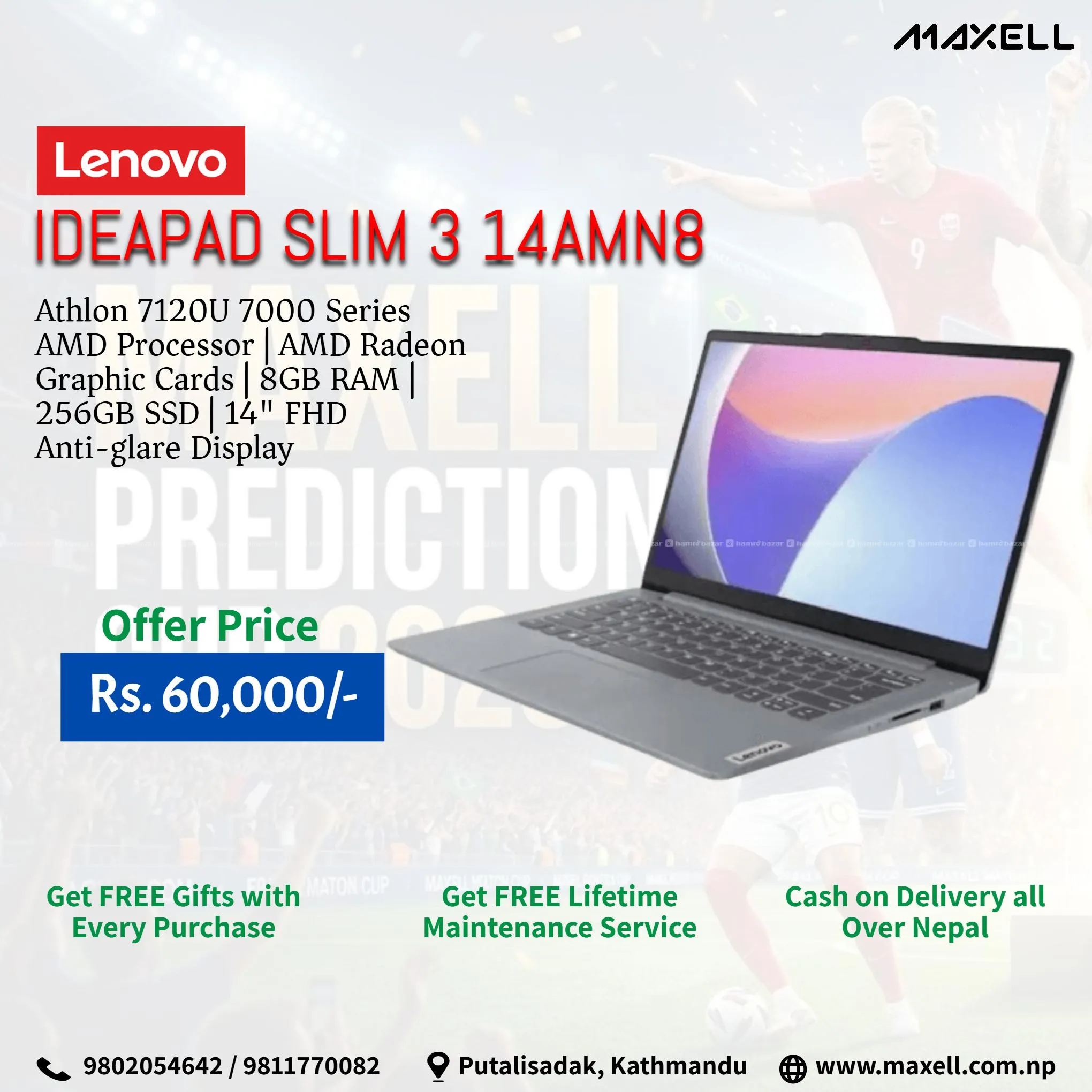 Buy Lenovo Ideapad 3 14AMN8 at maxell