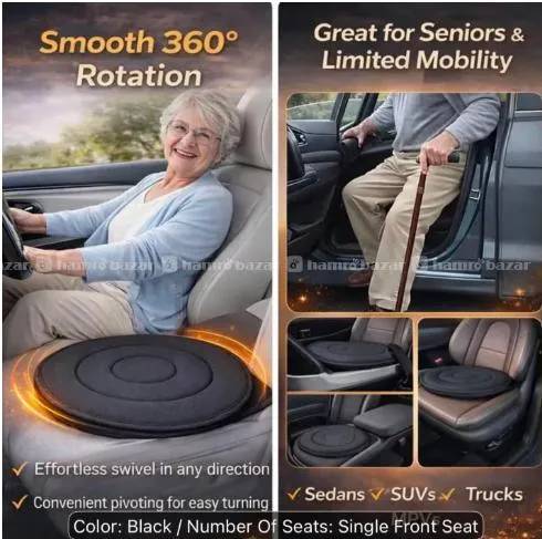 360° Rotating Car Seat Cushion for Elderly