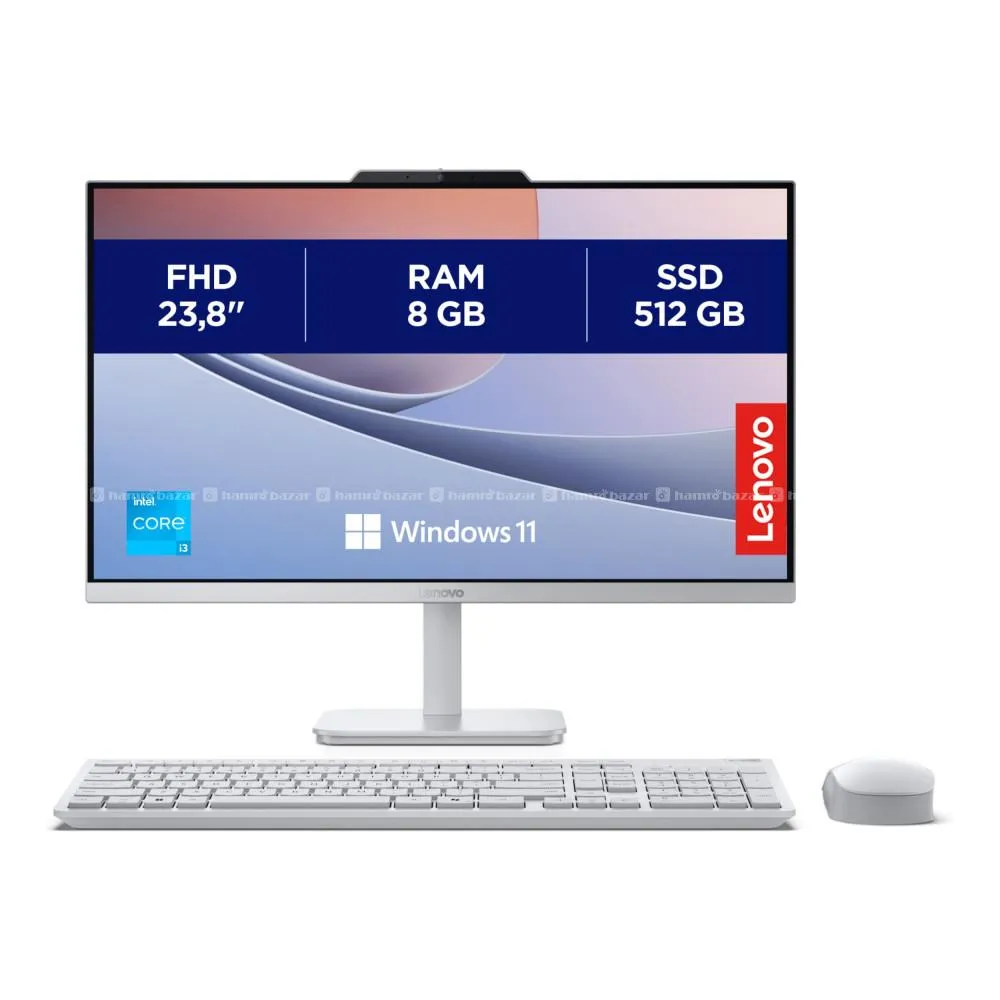 Lenovo A100 i3 N305 8GB | 512GB 23.8" AIO PC