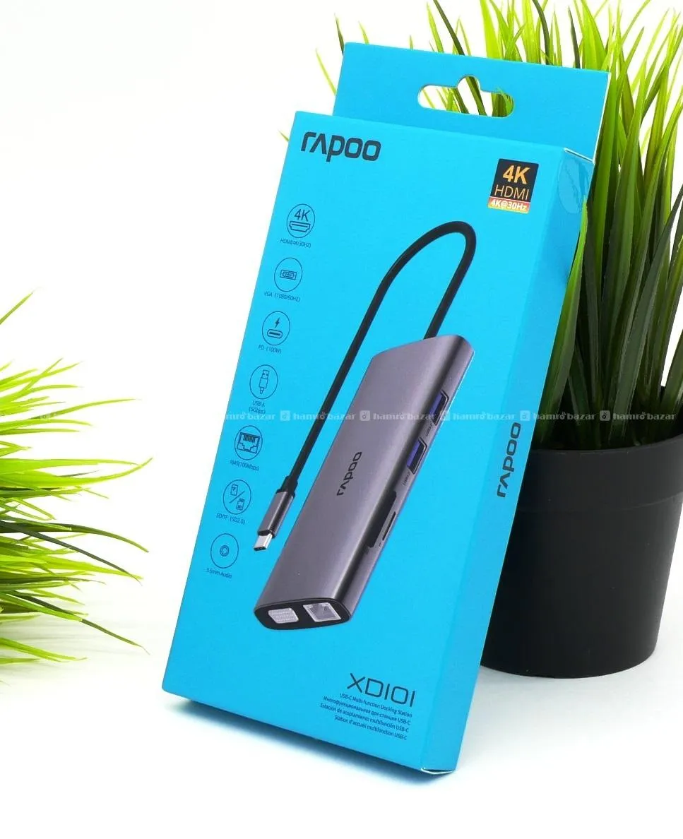 Rapoo XD101 Type C Hub 10-in-1 pd100