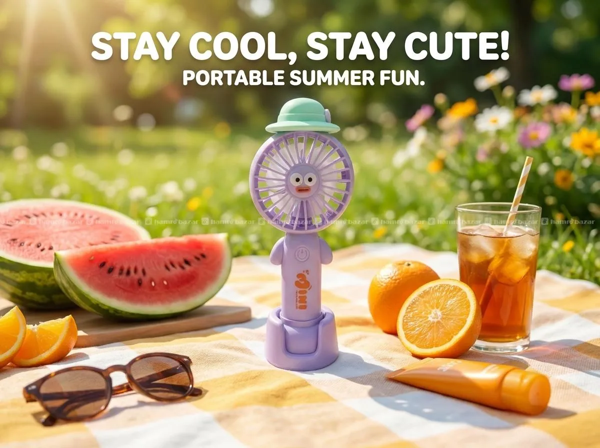 Portable USB Mini Fan - Handheld & Standing