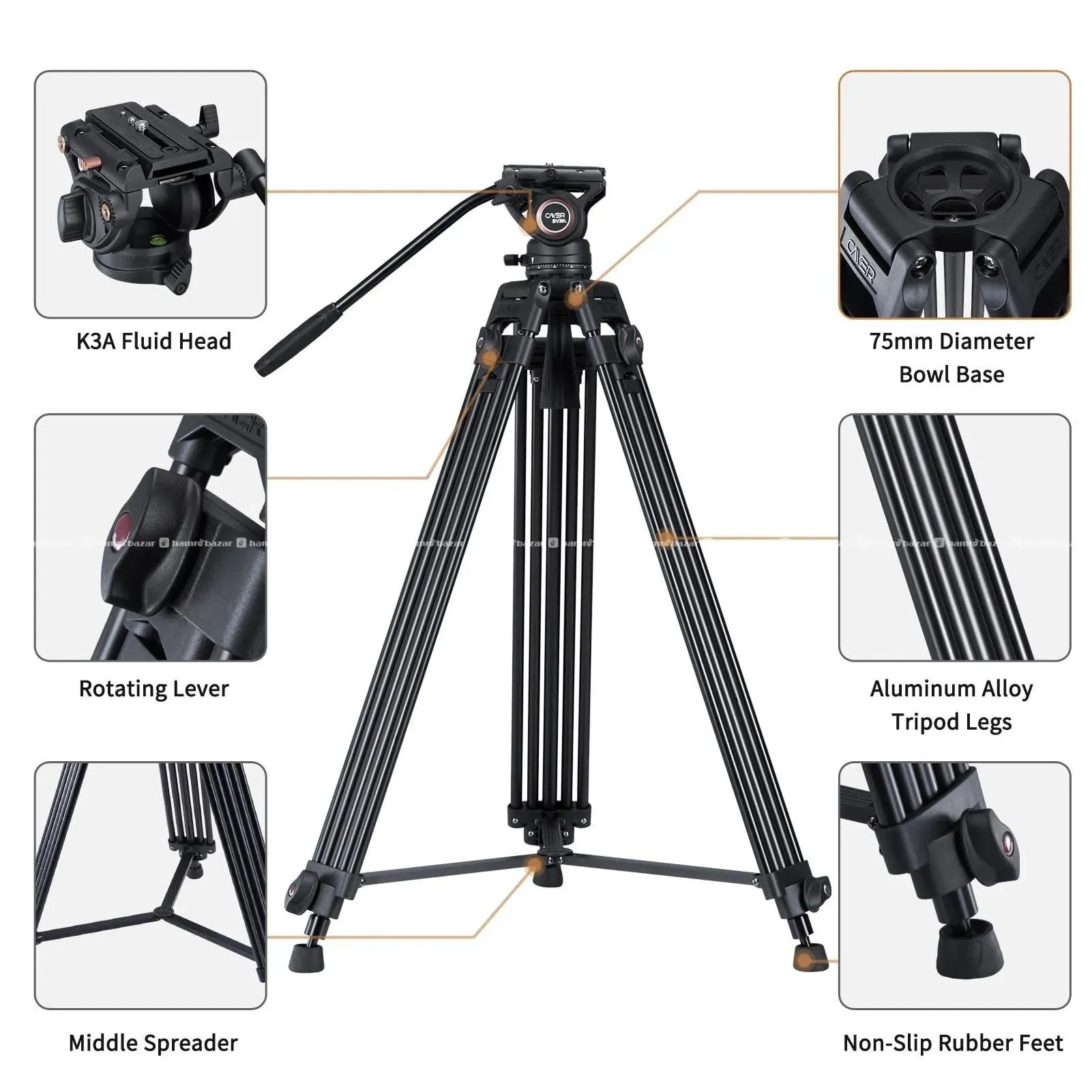 K&F Concept KF09.121 Camera Tripod Lightweight
