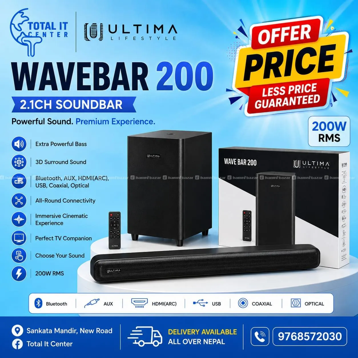 ULTIMA Wavebar 200 2.1ch Sound bar in OFFER