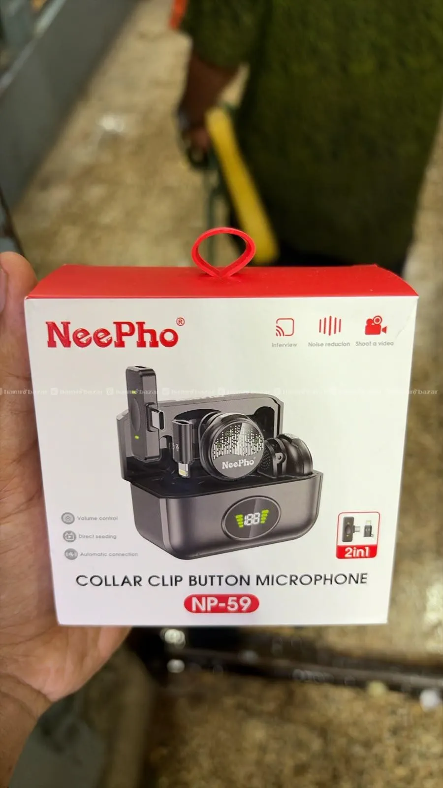 NeePho NP-59 Collar Clip Button Microphone Set