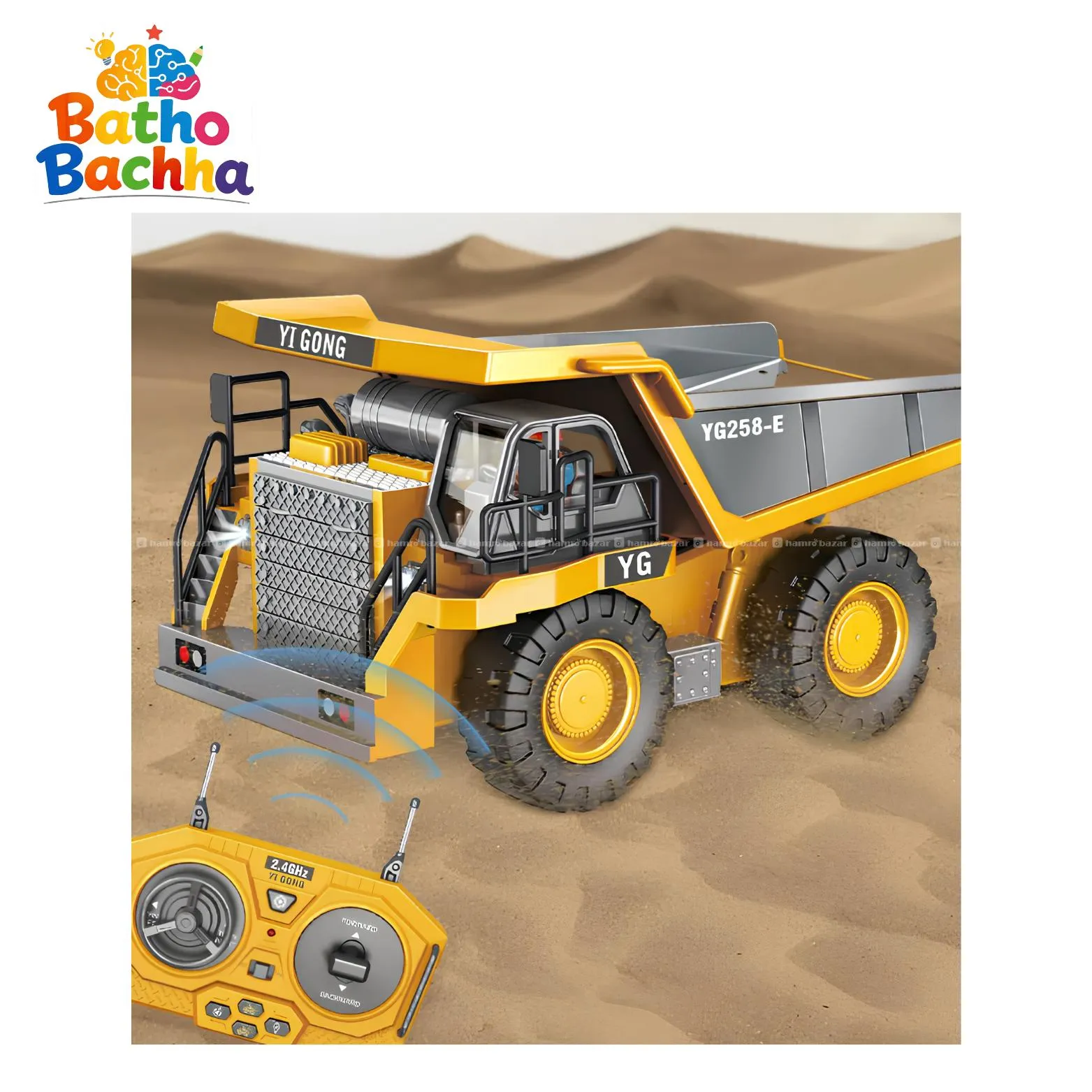 Remote Control Truck with Light and Sound for Kids