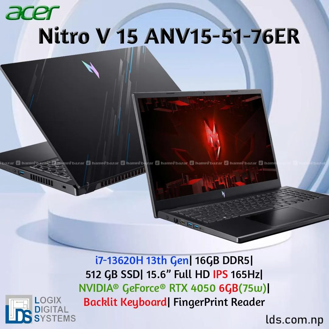 Acer Nitro V15 i7 13th H 16 512 RTX4050 Laptop