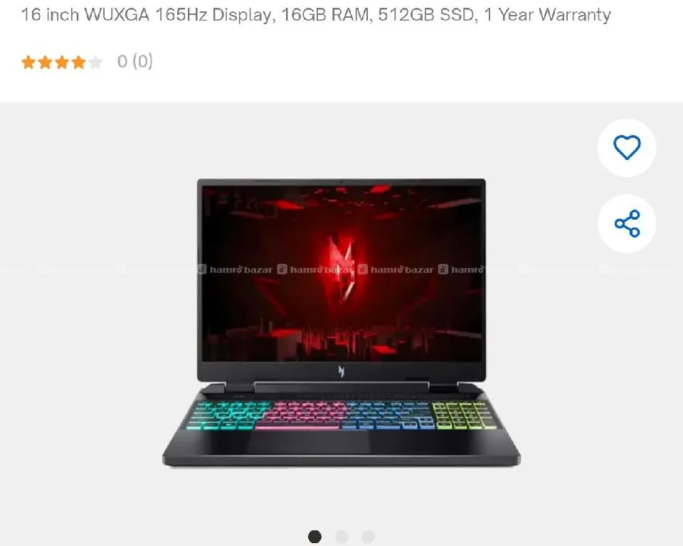 Acer Nitro 16 | i7-13620H | RTX 4050 6GB |
16GB