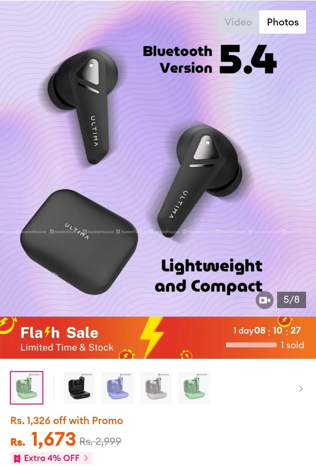 Ultima Boom Sleek Earbuds(MRP 2999)