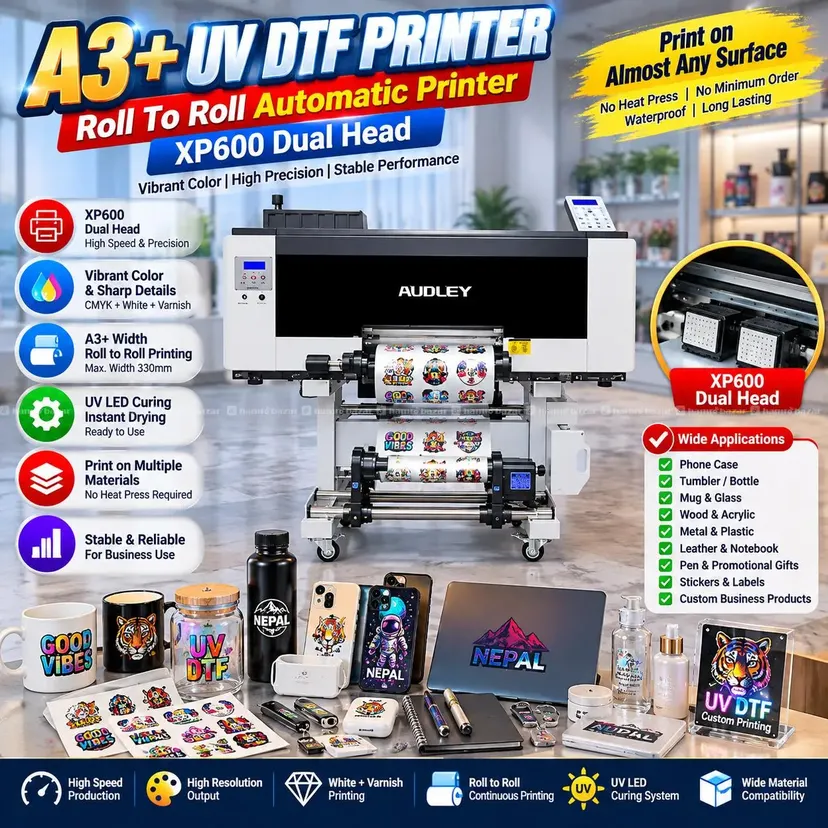 UV DTF Printer A3+ Size Roll To Roll