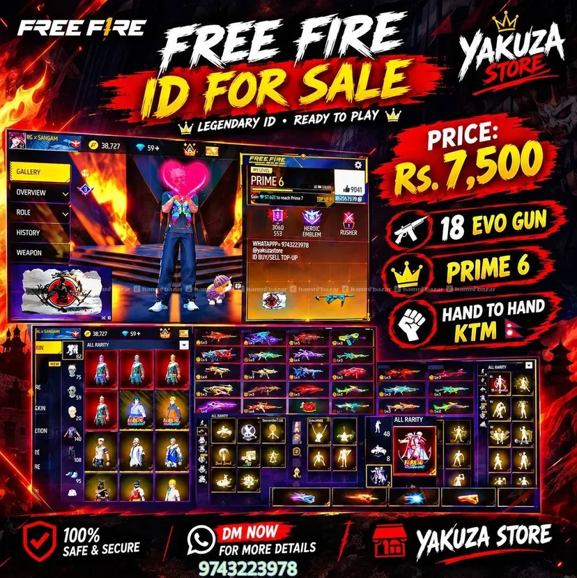 Freefire id sell in ktm