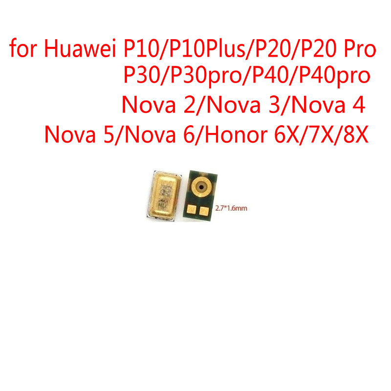 Inner MIC Receiver Microphone Speaker Replacement For Huawei P10 Plus P20 P30 P30pro P40 P40pro Nova 2 3 4 5 6 For Honor 6X 7X 8X