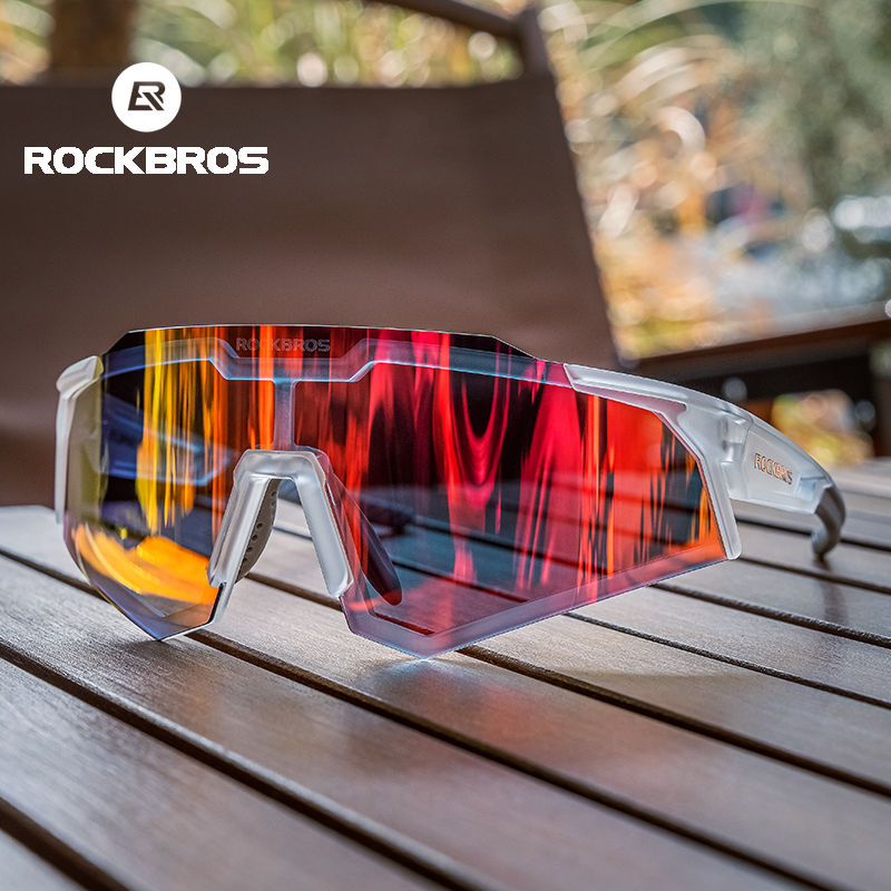 ROCKBROS HD Cycling Sunglasses Polarized Anti-UV MTB Shades Ultralight Photochromic Unisex Road Bicycle Glasses