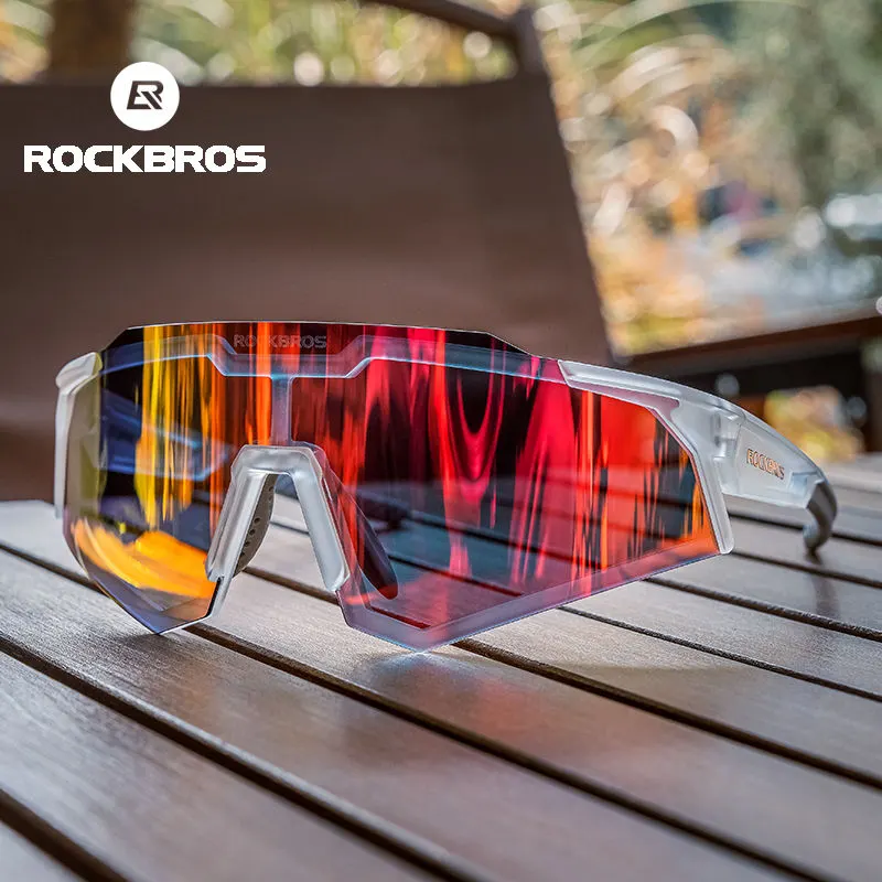 ROCKBROS HD Cycling Sunglasses Polarized Anti-UV MTB Shades Ultralight Photochromic Unisex Road Bicycle Glasses