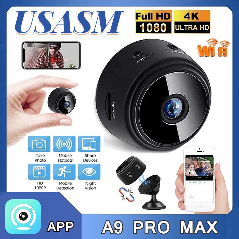 A9 Mini Wireless Camera WiFi 1080P HD Gizli Kamera Kızılötesi Gece Görüş Aile İşletme Güvenlik Gözetleme Kamerası