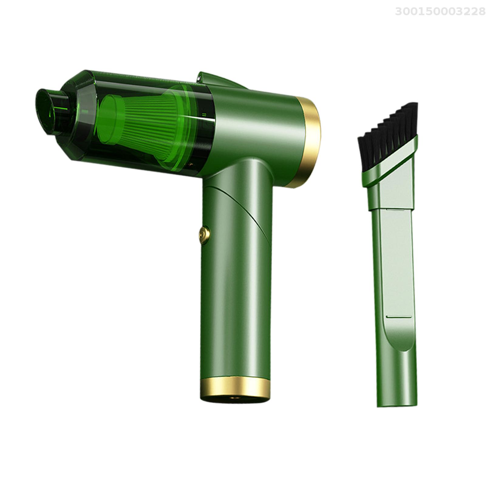Foldable Car Vacuum Cleaner High Power Mini Handheld Cleaner 3 Nozzle Types/9000PA Strong Suction/LED Illumination (Built-in Green)